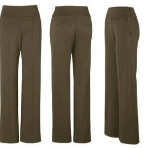 CABI Academy Wide Leg Trouser Pants in Olive Brown Sz 6 #4132R EUC